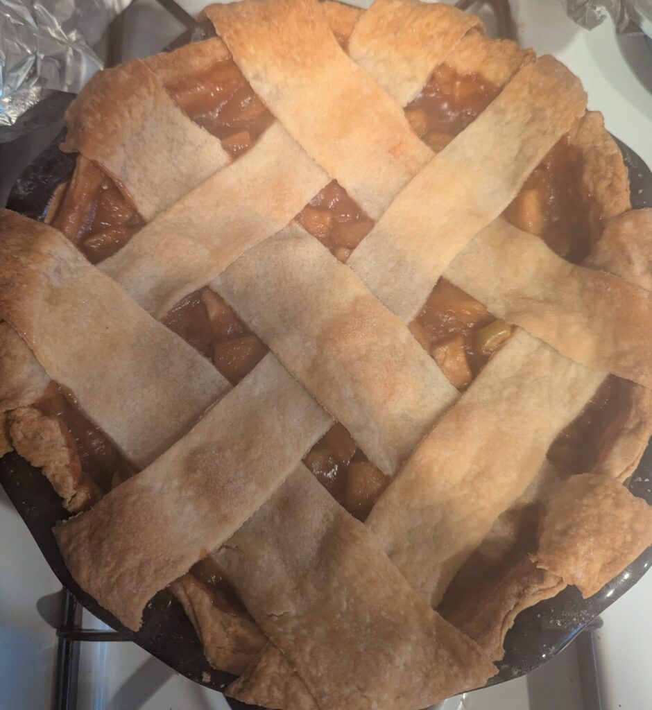 photo of baked apple pie
