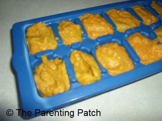 Carrot and Avocado Baby Food Cubes