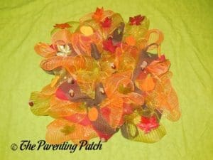 Deco Mesh and Ribbon Autumn Wreath Craft