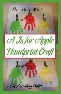 A Is for Apple Handprint Craft