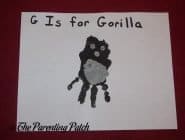 G Is for Gorilla Handprint Craft