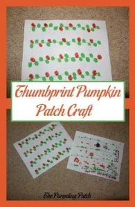 Thumbprint Pumpkin Patch Craft