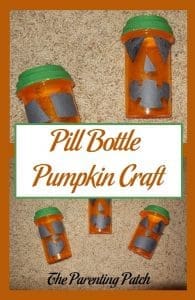 Pill Bottle Pumpkin Craft