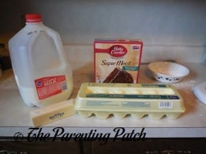 Ingredients for Chocolate Cake Crinkles