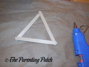 First Triangle for Star of David Hanukkah Ornament Craft