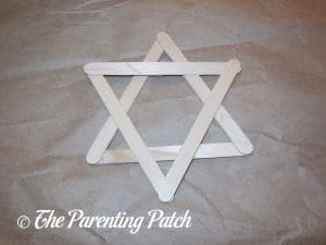 Craft Stick Star for Star of David Hanukkah Ornament Craft
