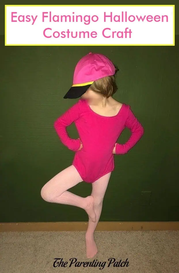 Easy Flamingo Halloween Costume Craft © 2024 Heather Johnson