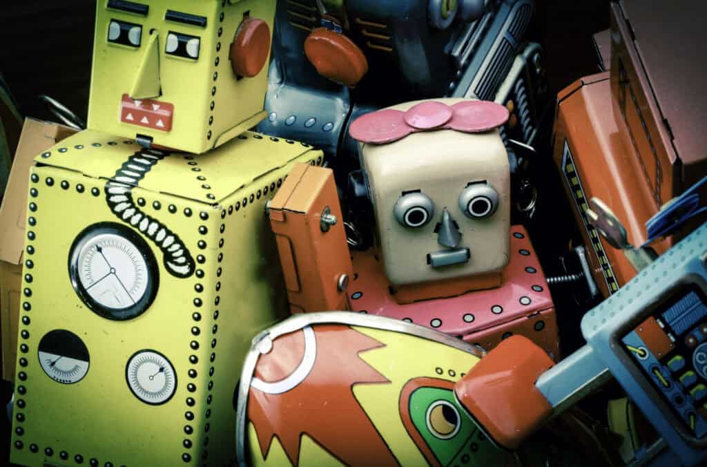 old metal toys