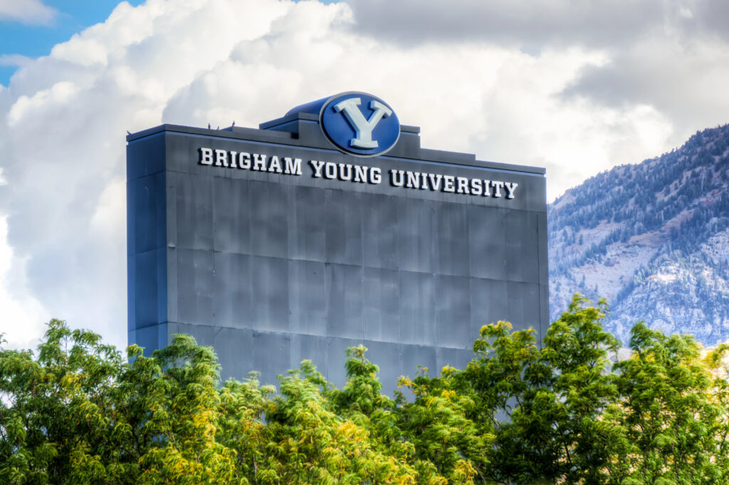 LaVell Edwards Stadium on Campus of Brigham Young University.