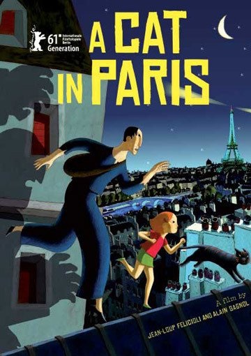 A Cat in Paris (2011) - Vertical Movie Poster