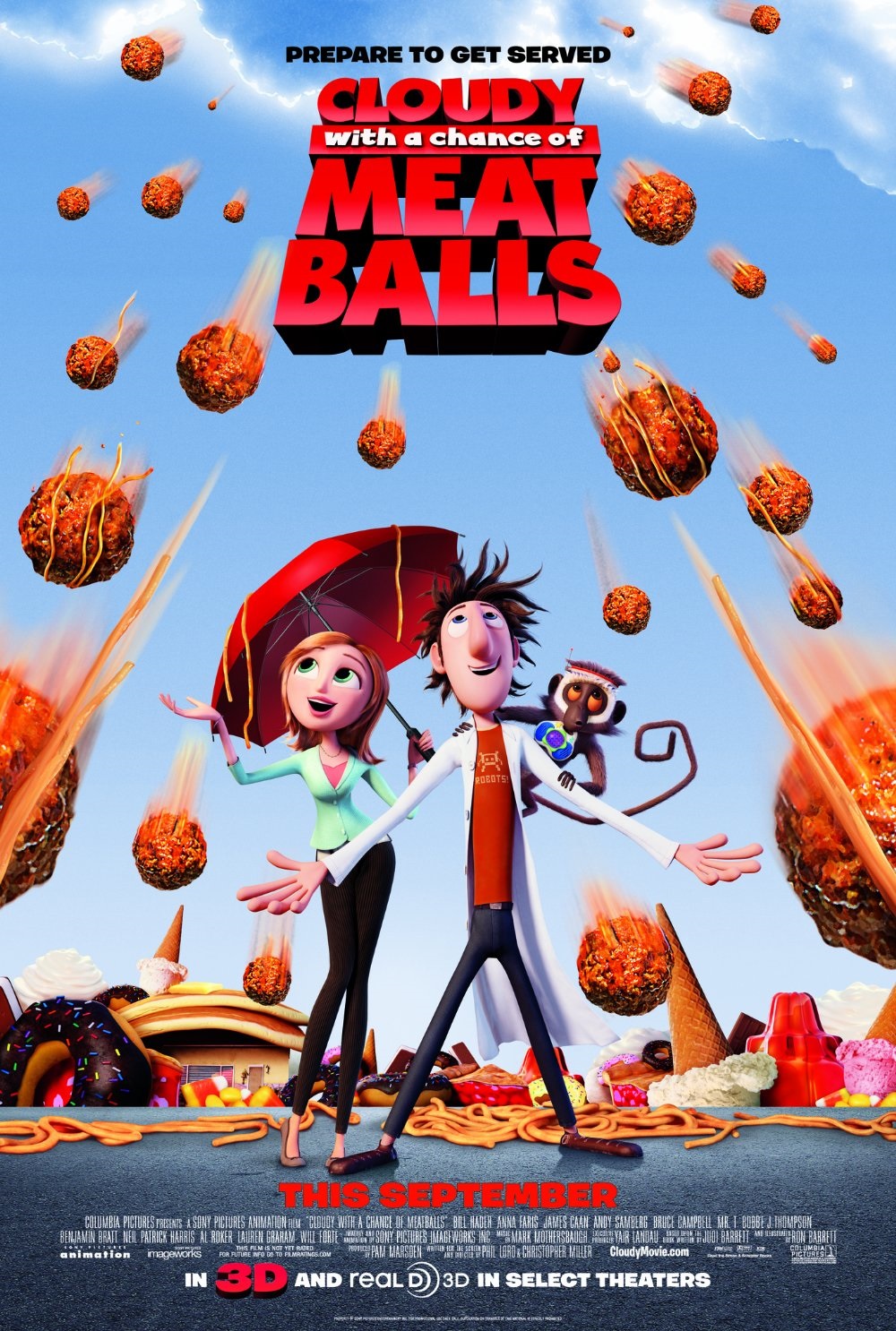 Cloudy with a Chance of Meatballs (2009) - Vertical Movie Poster