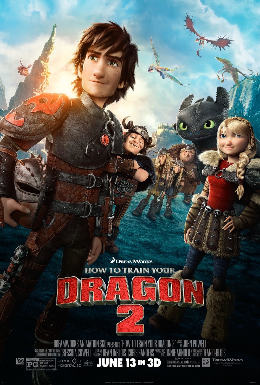 How to Train Your Dragon 2 (2014) - Vertical Movie Poster