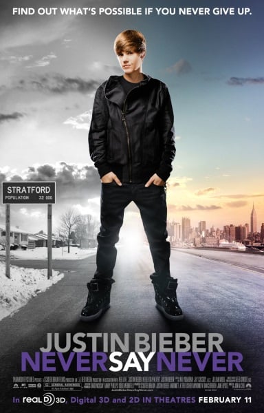 Justin Bieber: Never Say Never (2011) - Vertical Movie Poster