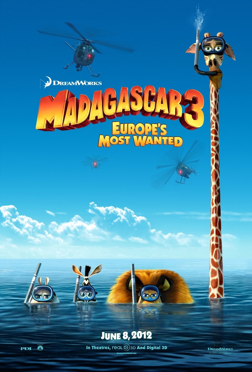 Madagascar 3: Europe's Most Wanted (2012) - Vertical Movie Poster