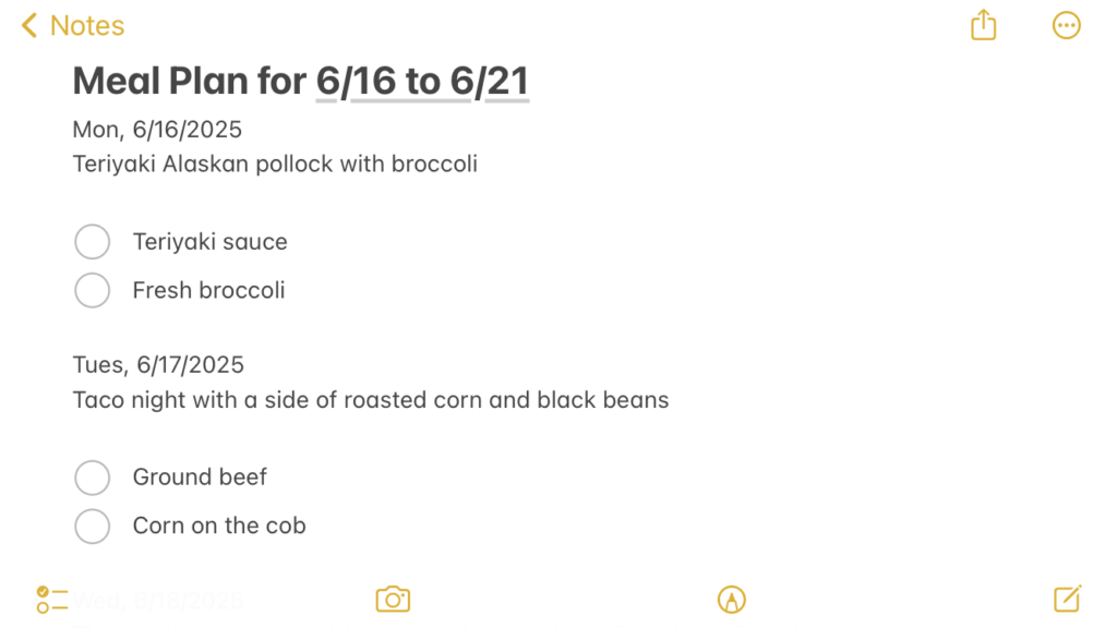 Meal Planning Recipes