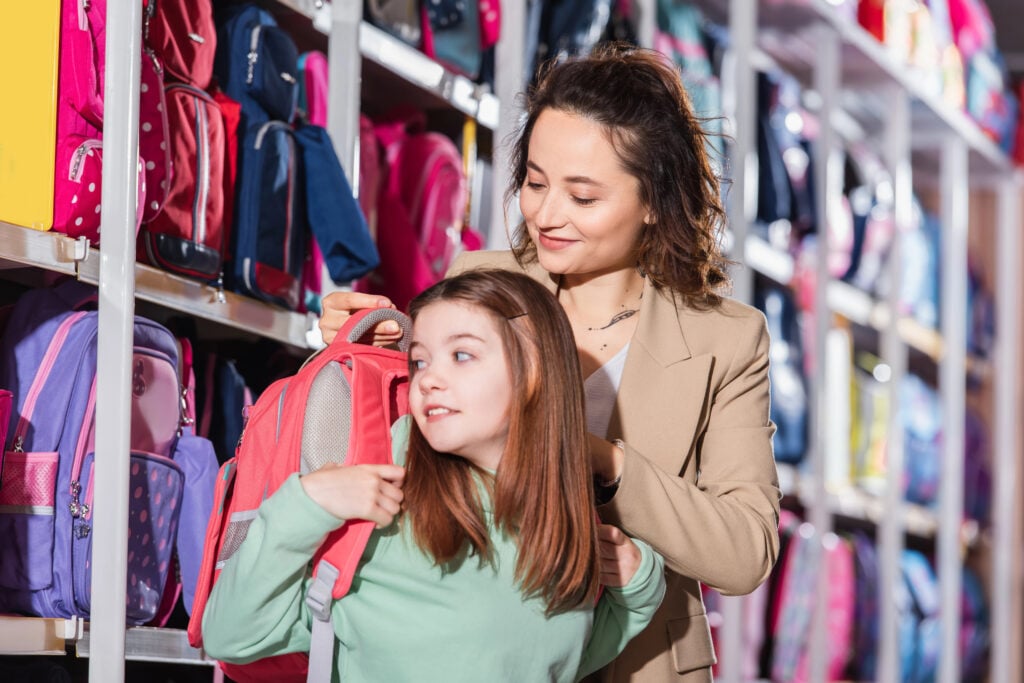 It's back to school time and this family is shopping for backpacks.
