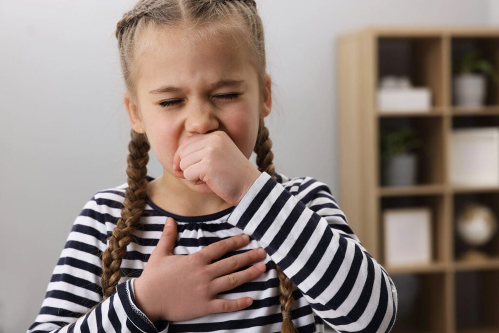 Child is sick and coughing