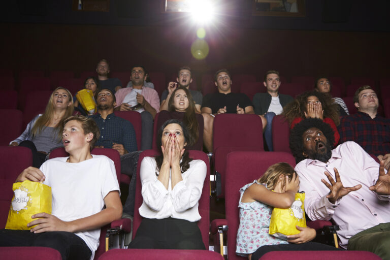 Family Movie Night In The Movie Theater