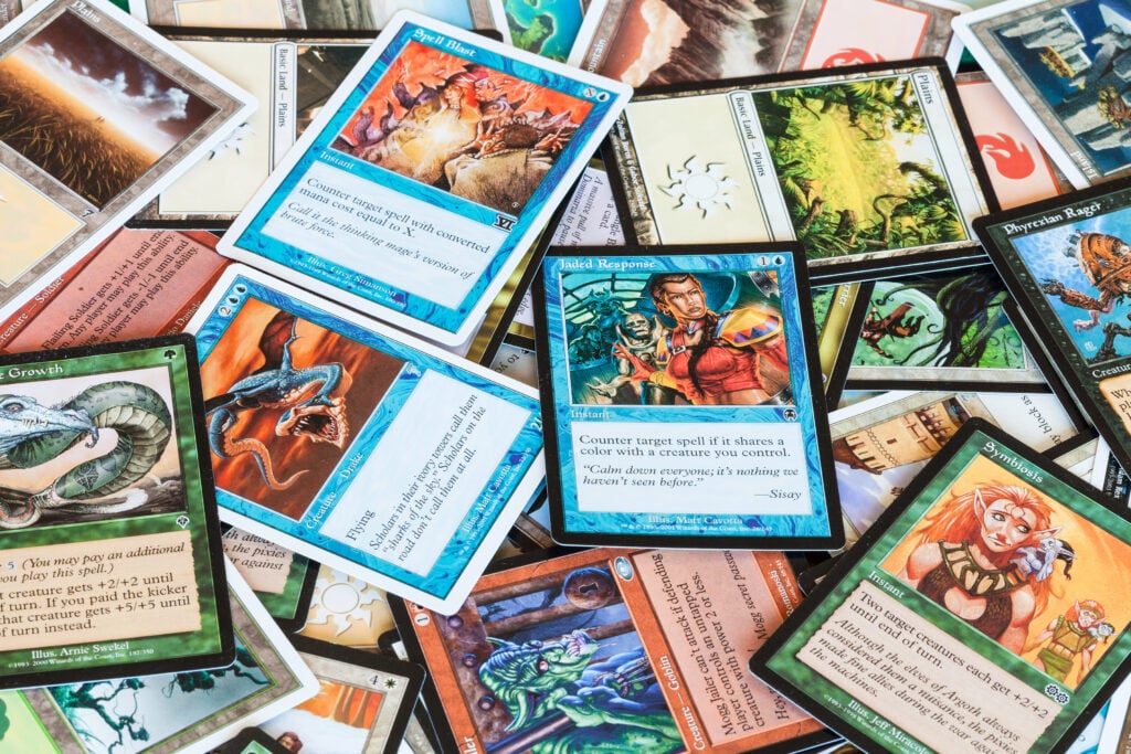 surface from cards of Magic The Gathering game