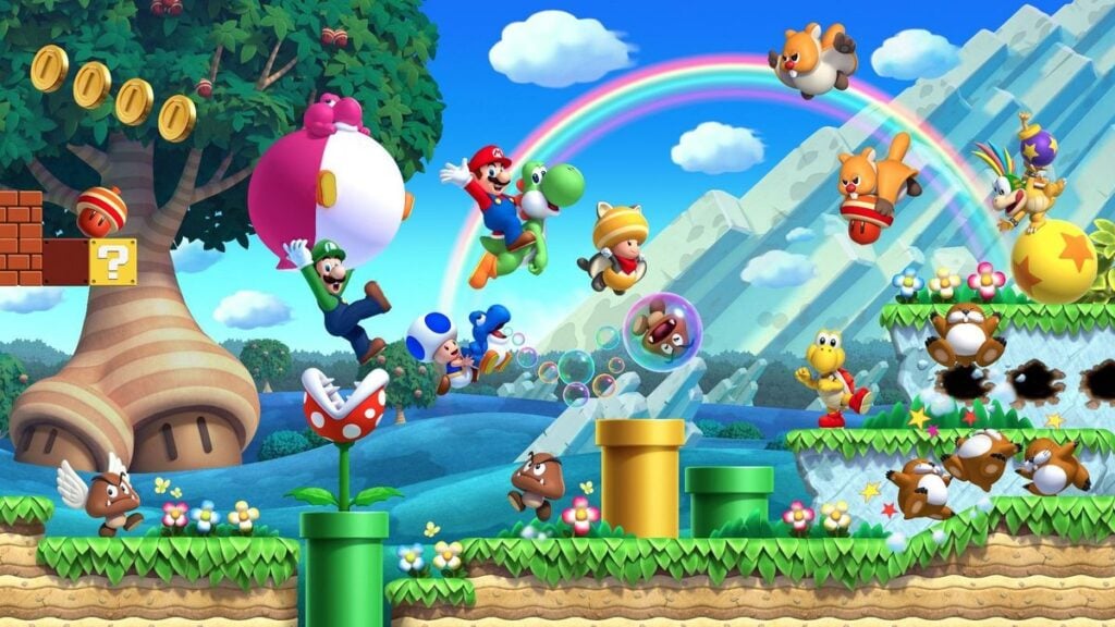 New Super Mario Bros U Deluxe - Best Co-Op Nintendo Switch Games To Play With Kids
