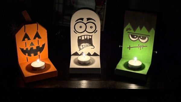 A Simple DIY Halloween Tea Light Holder Craft Your Kids Will Love