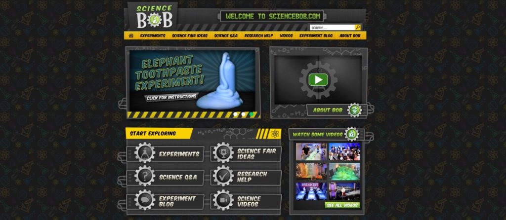 Science Bob - Science Website For Kids