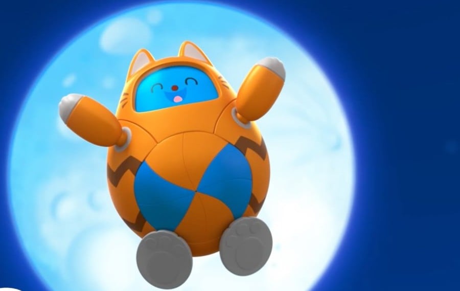 Blippi Wonders-Gravity-Tabs Jumping With Moon in the Background