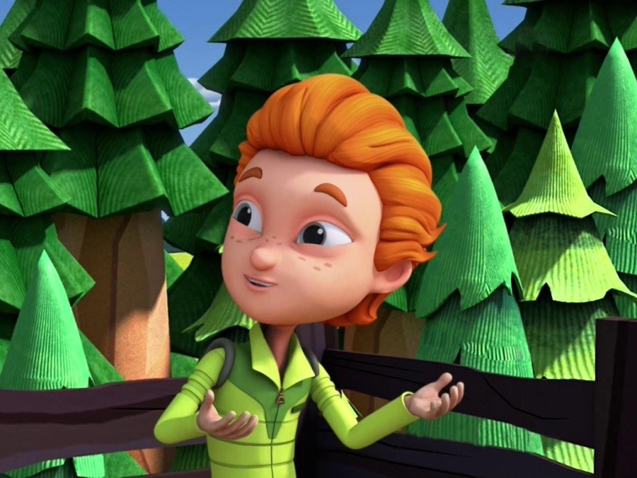 Ready Jet Go-Zerk Visits Earth-Zerk Surrounded By Trees