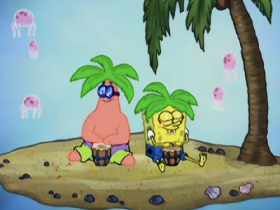 SpongeBob SquarePants-SpongeBobs Last Stand-Patrick and SpongeBob on an Island