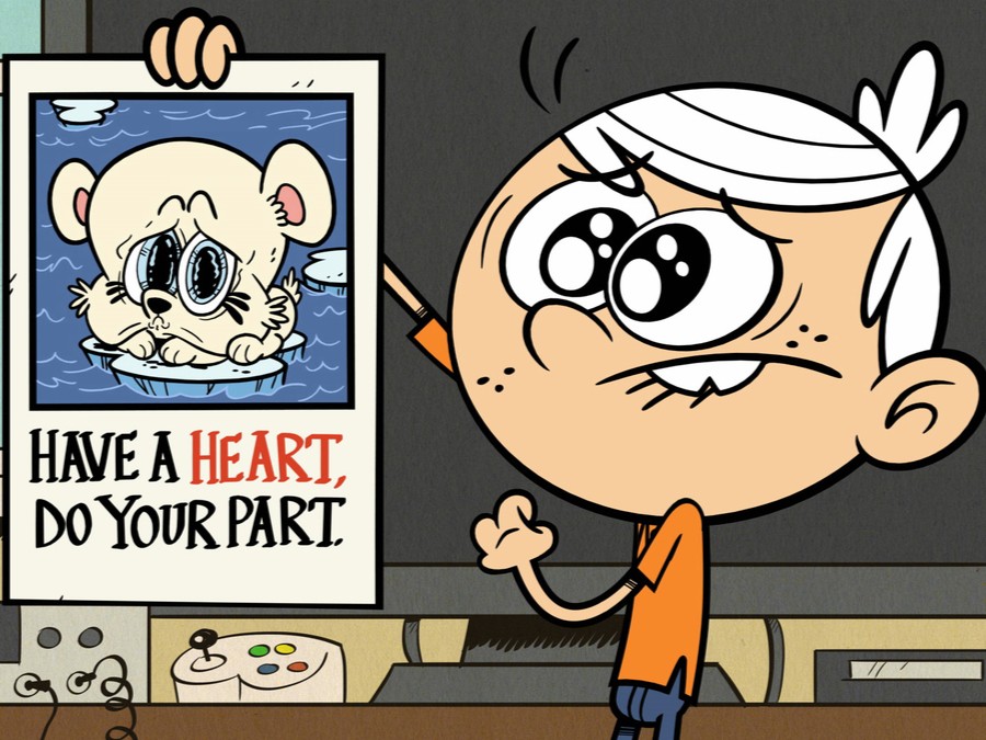 The Loud House-The Green House-Lincoln Holding a Polar Bear Poster