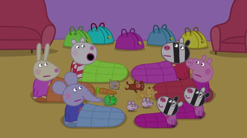 The Sleepover From Peppa Pig (Season 2, Episode 51) - Kids Shows About Sleepovers