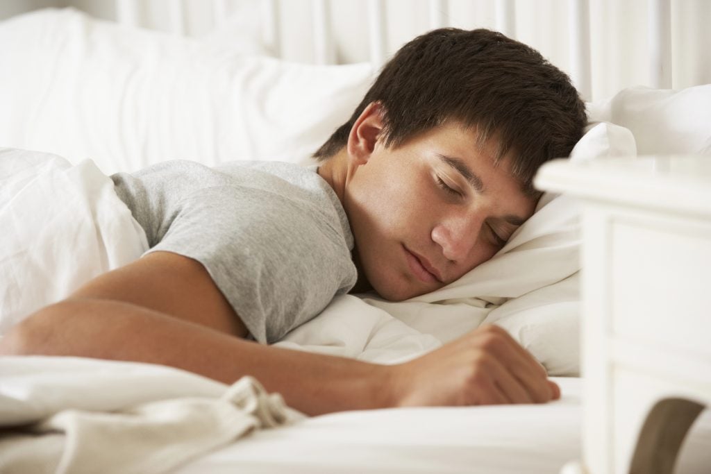 teen boy sleeping