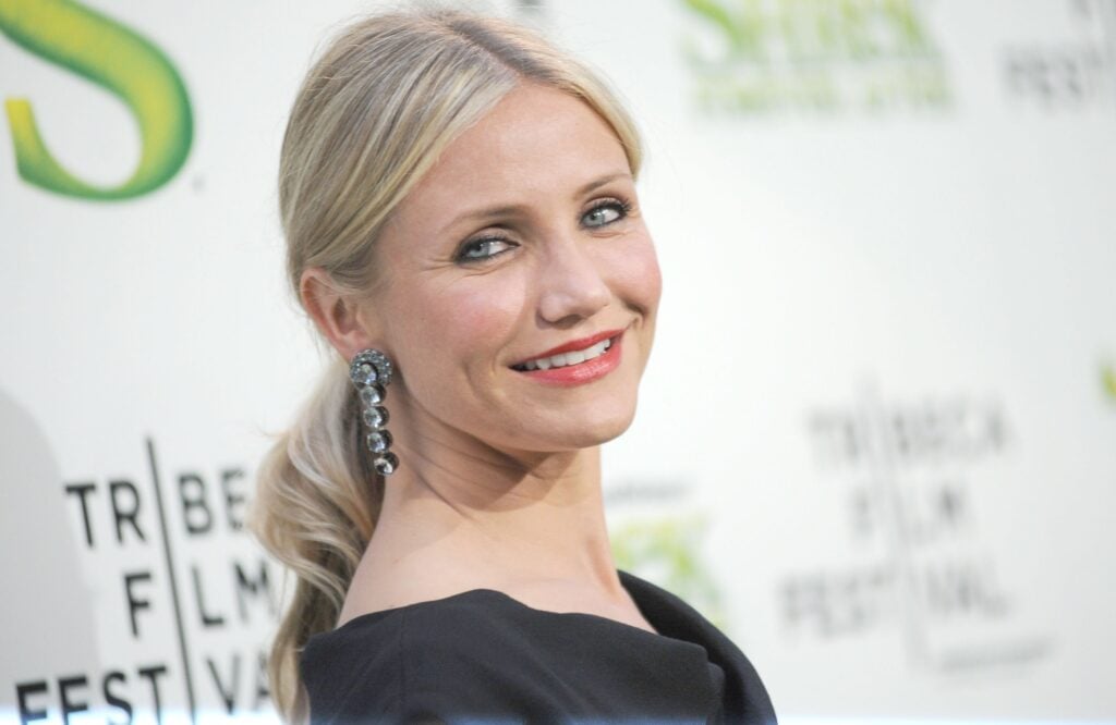 Cameron Diaz (wearing Lanvin earrings) at arrivals for SHREK FOREVER Premiere at Tribeca Film Festival, The Ziegfeld Theatre, New York, NY April 21, 2010. 