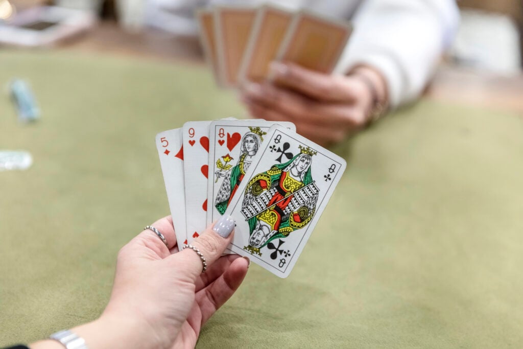 hand of cards for gambling