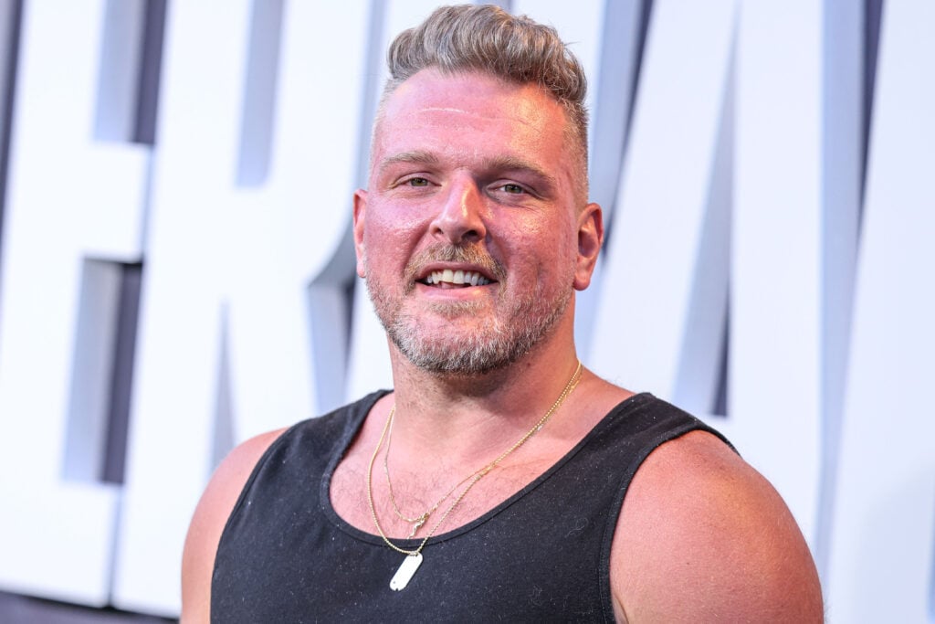 former football punter and kickoff specialist Pat McAfee arrives at the Los Angeles Premiere Of Netflix's 'Quarterback' Season 1 held at the Netflix Tudum Theater on July 11, 2023 in Hollywood, Los Angeles