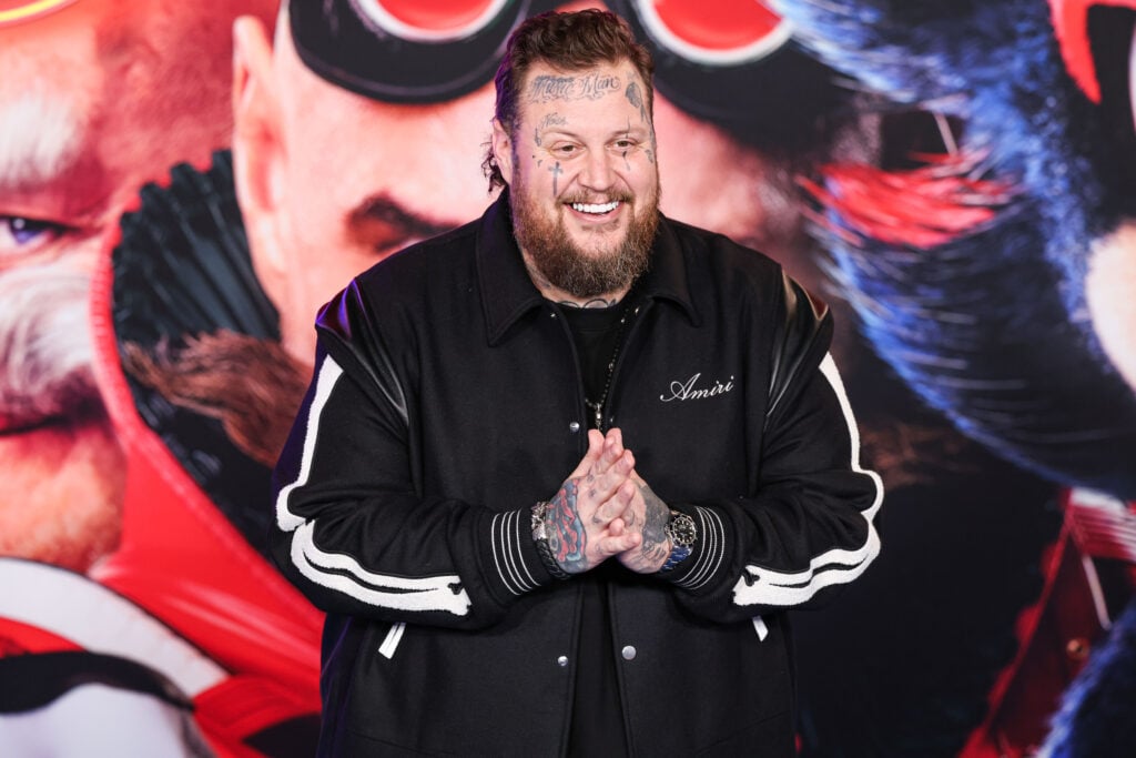 Jelly Roll (Jason Bradley DeFord) arrives at the Los Angeles Premiere Of Paramount Pictures' 'Sonic The Hedgehog 3' held at the TCL Chinese Theatre IMAX on December 16, 2024 in Hollywood, Los Angeles, California, United States.