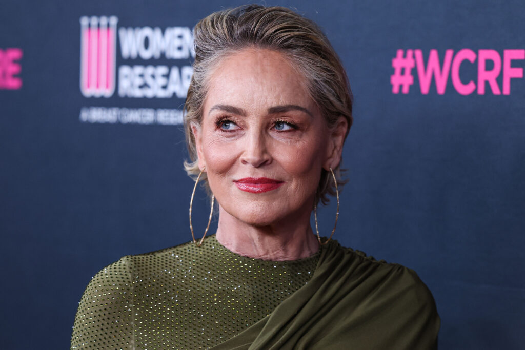 American actress Sharon Stone arrives at The Women's Cancer Research Fund's An Unforgettable Evening Benefit Gala 2023 held at the Beverly Wilshire, A Four Seasons Hotel on March 16, 2023 in Beverly Hills, Los Angeles, California, United States.