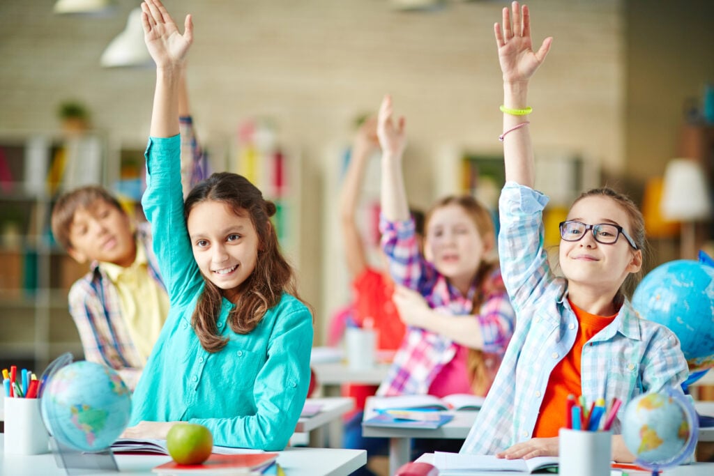 Intelligent group of school children