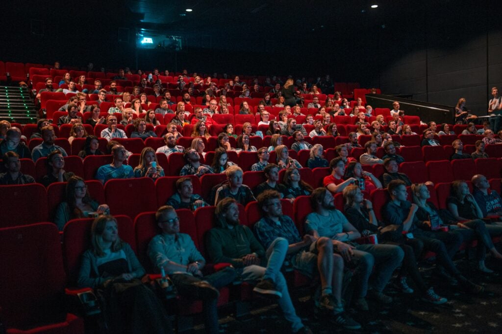 A packed Movie Theatre