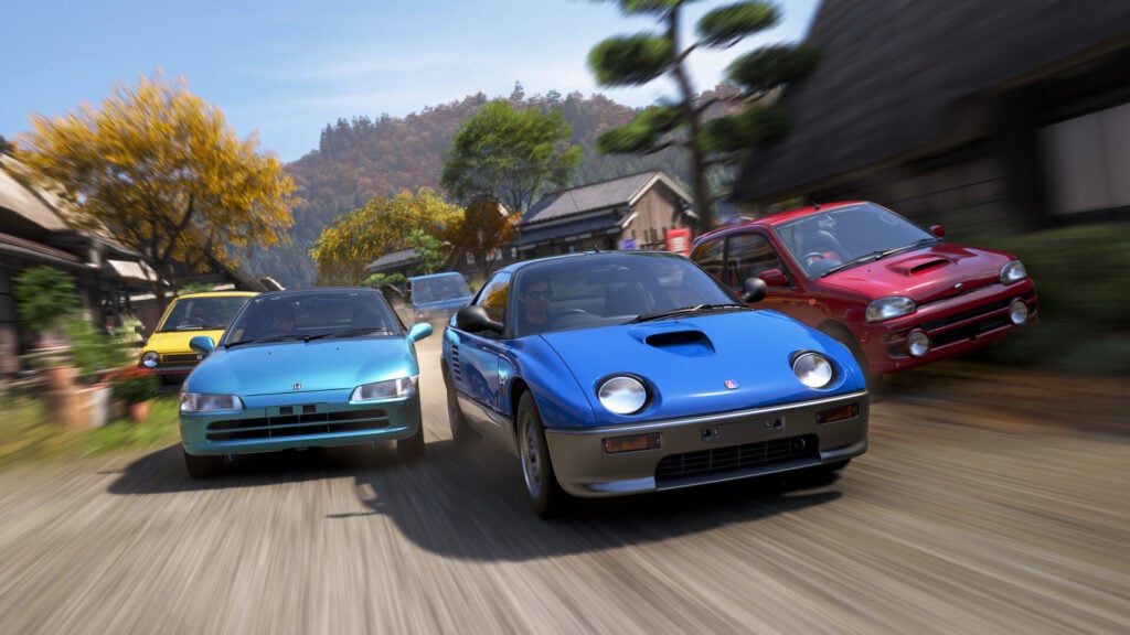 A sports car racing through Japan in Forza Horizon 6
