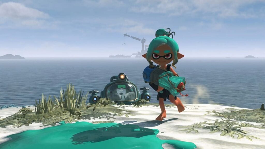 An Inkling raiding the Spirhalite Islands in Splatoon Raiders