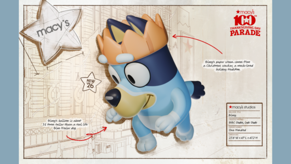 Bluey Soars into the 100th Macy’s Thanksgiving Day Parade with a Festive New Balloon